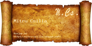 Mitru Csilla névjegykártya
