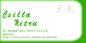 csilla mitru business card